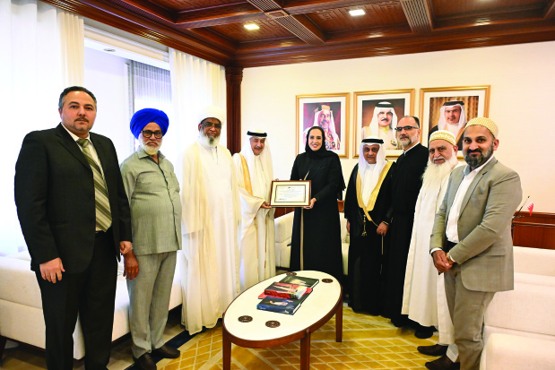 <p>Housing and Urban Planning Minister Amna Al Romaihi received Bahrain Society for Tolerance and Coexistence of Religions (Ta&rsquo;ayush) board of directors chairman Yousef Mohammad Bozboun, along with board members, who presented her with a copy of the book In the Hospitality of the King of Peace.</p>
<p>The publication documents the efforts of His Majesty King Hamad in promoting interfaith tolerance, dialogue, and coexistence.</p>
<p>Ms Al Romaihi emphasised Bahrain&rsquo;s civilisational approach under the leadership of the King and the guidance of His Royal Highness Prince Salman bin Hamad Al Khalifa, Crown Prince and Prime Minister, which has positioned the kingdom as a model of peace and coexistence.</p>
<p>She praised the association&rsquo;s role in fostering a culture of peace, dialogue, and mutual respect, and in highlighting Bahrain&rsquo;s progressive image globally.</p>
<p>The book also chronicles historic visits to Bahrain by Grand Imam of Al Azhar Dr Ahmed Al Tayeb and Pope Francis, further underscoring the kingdom&rsquo;s contributions to global religious harmony.</p>